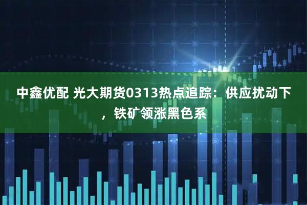 中鑫优配 光大期货0313热点追踪：供应扰动下，铁矿领涨黑色系