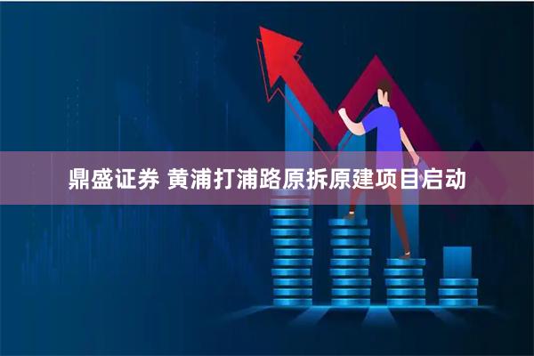 鼎盛证券 黄浦打浦路原拆原建项目启动